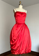 Load image into Gallery viewer, vintage 1950s bubble hem party dress {xs}