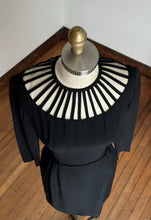 Load image into Gallery viewer, vintage 1960s cage neck dress {s}