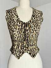 Load image into Gallery viewer, vintage 1950s leopard print vest top {s}