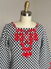 Load image into Gallery viewer, vintage 1960s checkered dress {s}