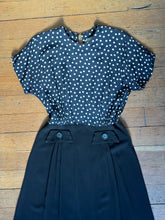 Load image into Gallery viewer, vintage 1940s polka dot rayon dress {m}