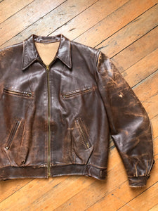 vintage 1940s German leather jacket