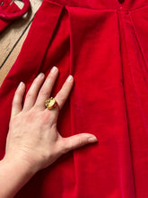 Load image into Gallery viewer, vintage 1960s red velvet dress {xxs}