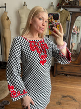 Load image into Gallery viewer, vintage 1960s checkered dress {s}