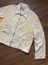 Load image into Gallery viewer, vintage 1940s 50s yellow terrycloth jacket