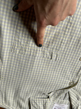 Load image into Gallery viewer, vintage 1950s green gingham long sleeve shirt