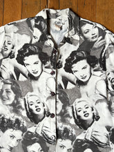 Load image into Gallery viewer, vintage 1990s old Hollywood starlet rayon shirt