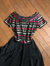 Load image into Gallery viewer, vintage 1940s striped dress {xxs}