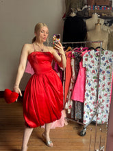 Load image into Gallery viewer, vintage 1950s bubble hem party dress {xs}