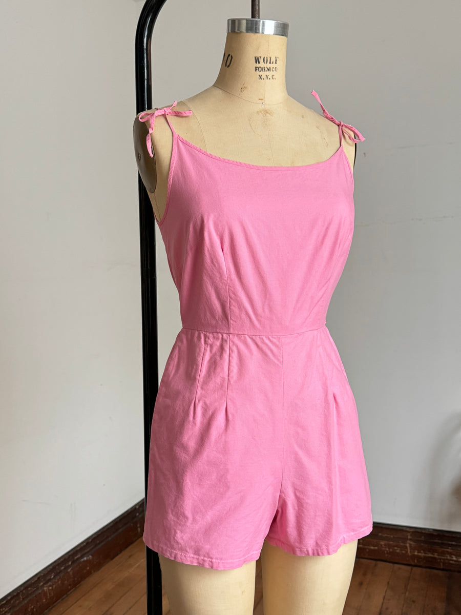 Vintage Pink Roses 2 Way Zipper Romper main image 0