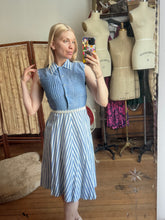 Load image into Gallery viewer, vintage 1950s striped dress {xs}