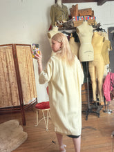 Load image into Gallery viewer, vintage 1950s 60s white coat {XL}