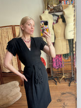 Load image into Gallery viewer, vintage 1940s novelty dress {xs}