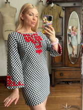 Load image into Gallery viewer, vintage 1960s checkered dress {s}