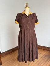 Load image into Gallery viewer, vintage 1940s botanical fern dress {XL}