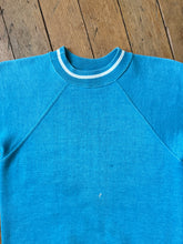 Load image into Gallery viewer, vintage 1960s blue short sleeve sweatshirt