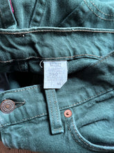 Load image into Gallery viewer, vintage 1990s green LEVIS 550s 28"W