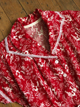 Load image into Gallery viewer, vintage 1940s 50s novelty rooster dress {xs}