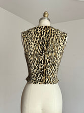 Load image into Gallery viewer, vintage 1950s leopard print vest top {s}