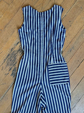 Load image into Gallery viewer, vintage 1960s striped jumpsuit {s}
