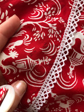 Load image into Gallery viewer, vintage 1940s 50s novelty rooster dress {xs}