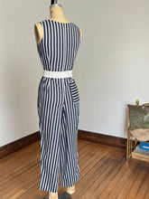 Load image into Gallery viewer, vintage 1960s striped jumpsuit {s}