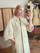 Load image into Gallery viewer, vintage 1950s 60s white coat {XL}