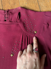 Load image into Gallery viewer, AS-IS vintage 1940s shooting star studded dress {m}