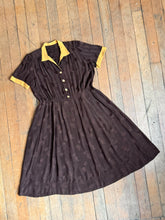 Load image into Gallery viewer, vintage 1940s botanical fern dress {XL}