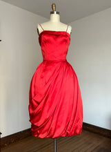 Load image into Gallery viewer, vintage 1950s bubble hem party dress {xs}