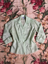 Load image into Gallery viewer, vintage 1950s green blouse {m}