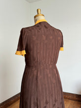Load image into Gallery viewer, vintage 1940s botanical fern dress {XL}