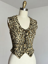Load image into Gallery viewer, vintage 1950s leopard print vest top {s}