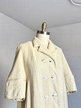 Load image into Gallery viewer, vintage 1950s 60s white coat {XL}