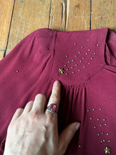 Load image into Gallery viewer, AS-IS vintage 1940s shooting star studded dress {m}