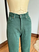 Load image into Gallery viewer, vintage 1990s green LEVIS 550s 28"W