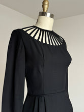 Load image into Gallery viewer, vintage 1960s cage neck dress {s}