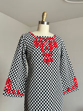 Load image into Gallery viewer, vintage 1960s checkered dress {s}