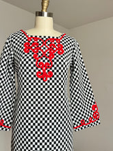 Load image into Gallery viewer, vintage 1960s checkered dress {s}