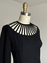Load image into Gallery viewer, vintage 1960s cage neck dress {s}