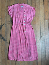 Load image into Gallery viewer, vintage 1940s pink polka dot dress {m}