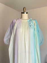 Load image into Gallery viewer, vintage 1960s colorful peignoir lingerie set {L}