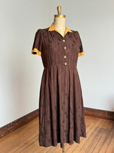 Load image into Gallery viewer, vintage 1940s botanical fern dress {XL}