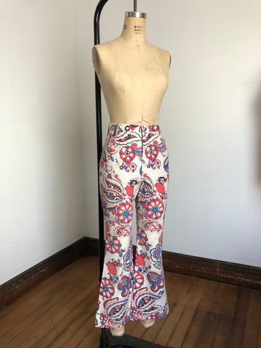 vintage 1960s floral pants 26