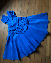 Load image into Gallery viewer, vintage 1950s blue party dress {xs}