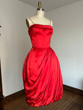 Load image into Gallery viewer, vintage 1950s bubble hem party dress {xs}