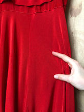 Load image into Gallery viewer, vintage 1940s red gown set {m}