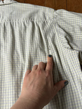 Load image into Gallery viewer, vintage 1950s green gingham long sleeve shirt