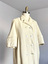Load image into Gallery viewer, vintage 1950s 60s white coat {XL}