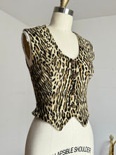 Load image into Gallery viewer, vintage 1950s leopard print vest top {s}